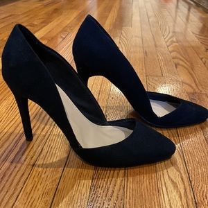 BERSHKA suede black heels - NEW W/O TAGS